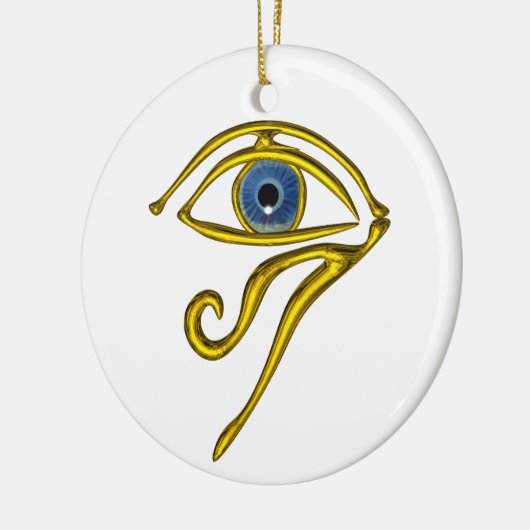 BLAUE TALISMAN, weiß Keramikornament (Links)