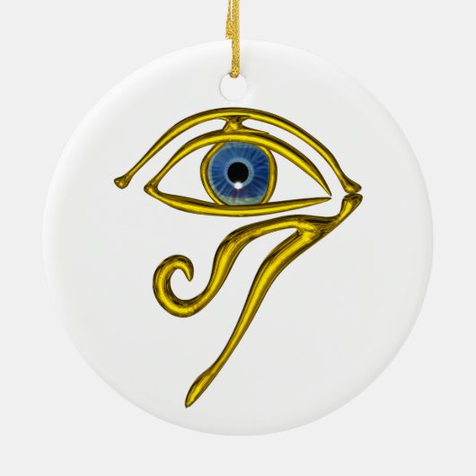 BLAUE TALISMAN, weiß Keramikornament (Hinten)