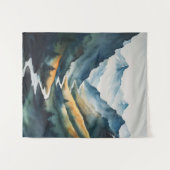 Blaue Tan-Gebirgslandschaft Wandteppich (Vorderseite (Horizontal))