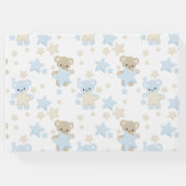 BLAUE & TAN TEDDY BÄREN MIT STERN GÄSTEBUCH (Rückseite)