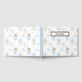 BLAUE & TAN TEDDY BÄREN MIT STERN GÄSTEBUCH (Voll)
