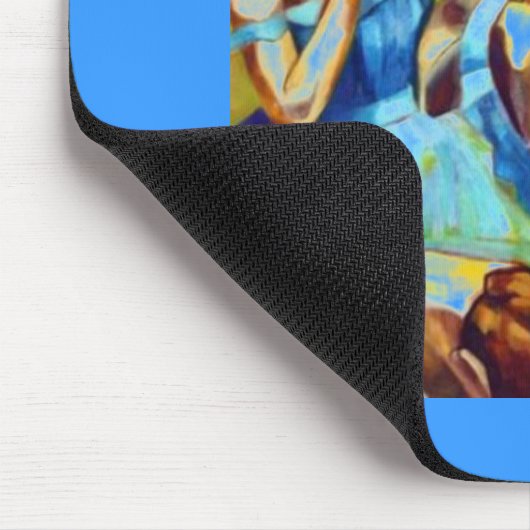 blaue Tänzer Mousepad (Ecke)