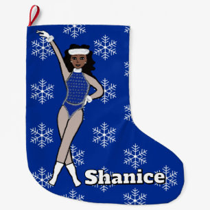 Blaue Tänzerin #1 Weihnachtsstrumpf Großer Weihnachtsstrumpf