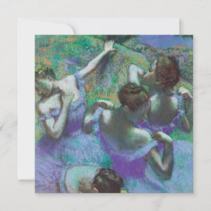 Blaue Tänzerinnen von Edgar Degas, Vintage-Impress Einladung