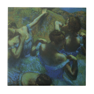 Blaue Tänzerinnen von Edgar Degas, Vintage-Impress Fliese