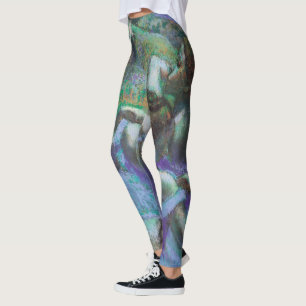 Blaue Tänzerinnen von Edgar Degas, Vintage Impress Leggings