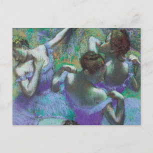 Blaue Tänzerinnen von Edgar Degas, Vintage Impress Postkarte