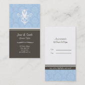 Blaue Tapisserie-Scheren Terminkarte (Vorne/Hinten)