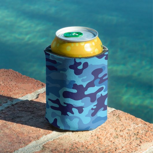 Blaue Tarnmuster-Dose Dosenkühler (In Situ Pool)