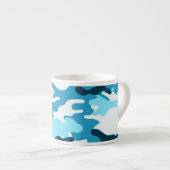 Blaue Tarnung Espresso Tasse (Vorderseite Rechts)
