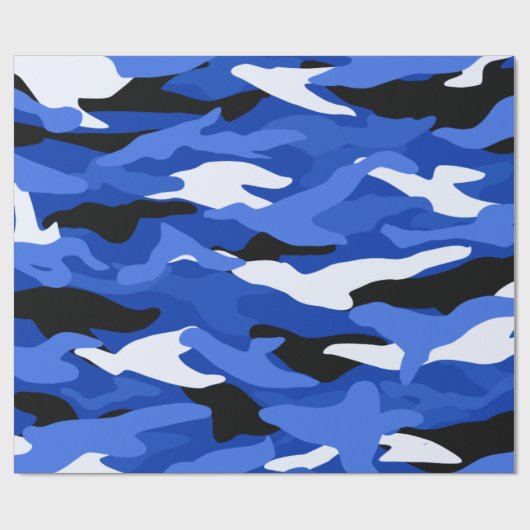 Blaue Tarnung Geschenkpapier (Flach)