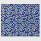 Blaue Tarnung Geschenkpapier (Flach)