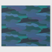 Blaue Tarnung Geschenkpapier (Flach)