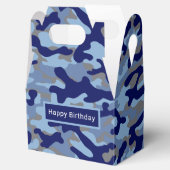 Blaue Tarnung Geschenkschachtel (Geöffnet)