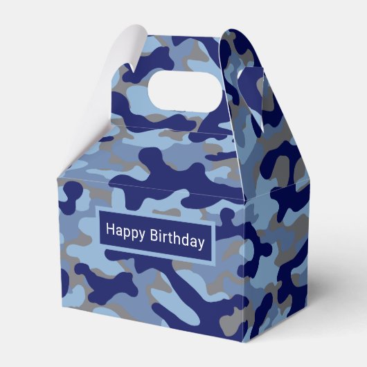 Blaue Tarnung Geschenkschachtel (Vorderseite)