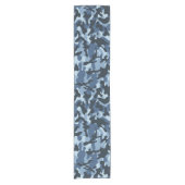 Blaue Tarnung Kurzer Tischläufer (Vorderseite)