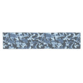 Blaue Tarnung Kurzer Tischläufer (Horizontal)