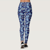 Blaue Tarnung Leggings (Rückseite)