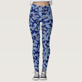Blaue Tarnung Leggings (Vorderseite)