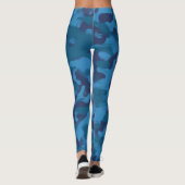Blaue Tarnung Leggings (Rückseite)