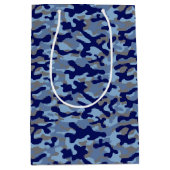 Blaue Tarnung Mittlere Geschenktüte (Vorderseite)