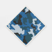 Blaue Tarnung Papier & Party Napkins Serviette (Ecke)