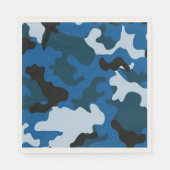 Blaue Tarnung Papier & Party Napkins Serviette (Vorderseite)