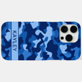 Blaue Tarnung Personalisiert Case-Mate iPhone Hülle (Rückseite (Horizontal))
