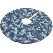 Blaue Tarnung Polyester Weihnachtsbaumdecke (Schrägansicht)