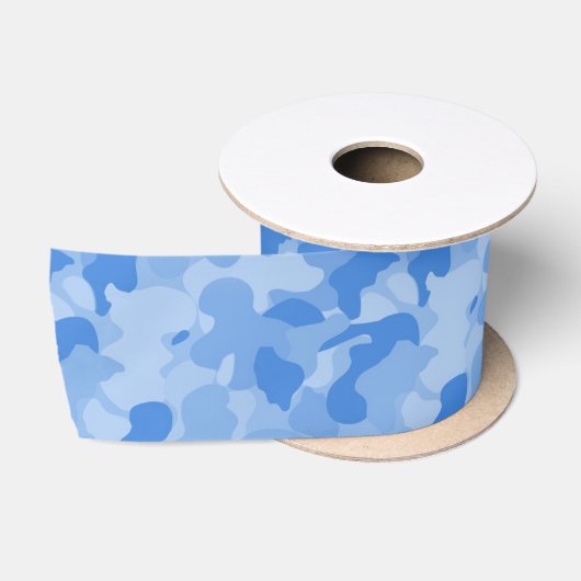 Blaue Tarnung Satinband (Spule)