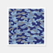 Blaue Tarnung  Serviette (Vorderseite)