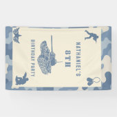 Blaue Tarnung Soldat Armee Geburtstag Banner (Horizontal)