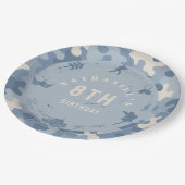 Blaue Tarnung Soldat Armee Geburtstag Pappteller (Schrägansicht)
