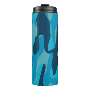 Blaue Tarnung Thermosbecher