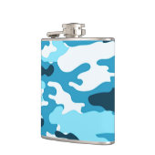 Blaue Tarnung| Vinyl - Wrackkolben Flachmann (Links)