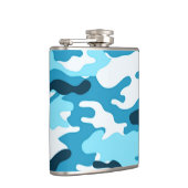 Blaue Tarnung| Vinyl - Wrackkolben Flachmann (Rechts)