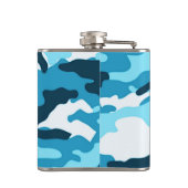 Blaue Tarnung| Vinyl - Wrackkolben Flachmann (Rückseite)