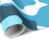 Blaue Tarnung| Wrackpapier Geschenkpapier (Rolleneckpunkt)