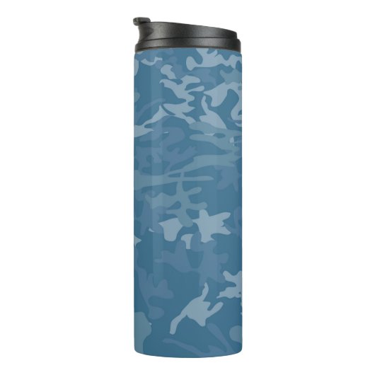 Blaue Tarnungs-/Camouflage-Thermaltrommel Thermosbecher (Nach rechts gedreht)