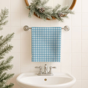 Blaue Tartan-Handtuchhülle - Geschenk für sein Bad Badhandtuch Set