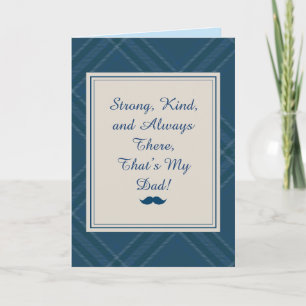 Blaue Tartan Happy Father's Day Karte