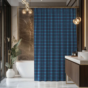 Blaue Tartan-Vorhang-Geschenk für seinen Badezimme Duschvorhang