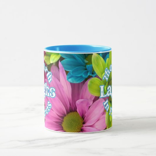 Blaue Tasse, berühmte Zitate Tasse (Zentrum)