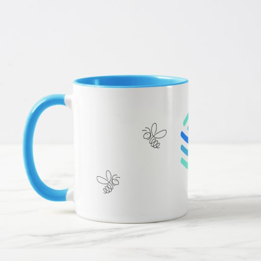 Blaue Tasse der Imker (Links)
