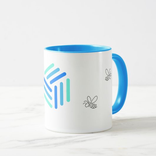 Blaue Tasse der Imker (VorderseiteRechts)