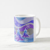 Blaue Tasse der Winterbäume (VorderseiteRechts)