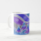Blaue Tasse der Winterbäume (Vorderseite Links)