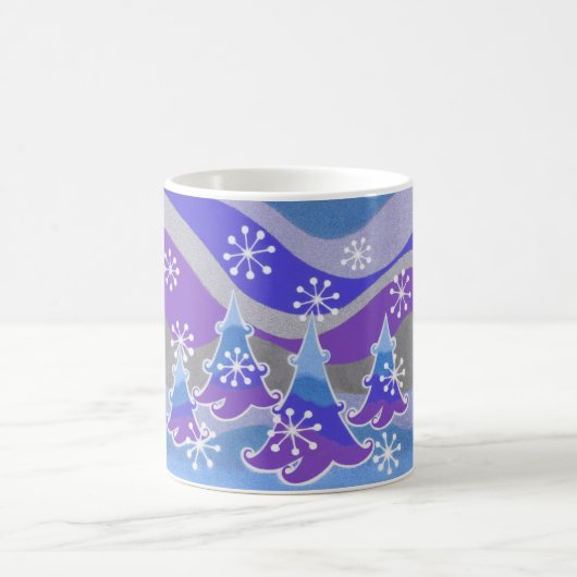 Blaue Tasse der Winterbäume (Mittel)