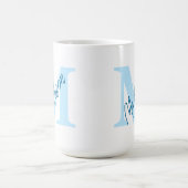 Blaue Tasse für benutzerdefinierte Monogrammnamen (Mittel)