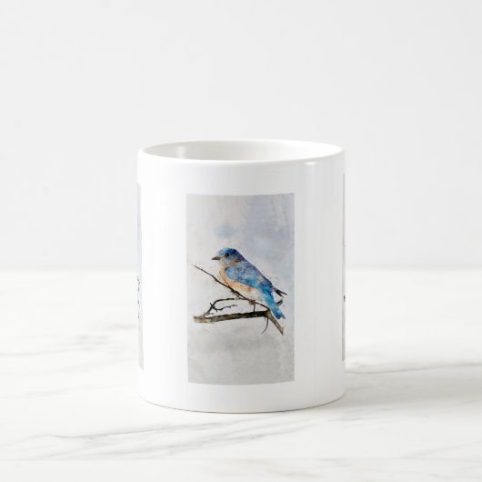 Blaue Tasse für Wildvögel (Mittel)